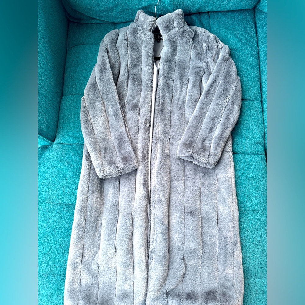 Love this long blue faux fur w/ jeans or dresses. Lots of compliments!